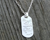 Custom Thick Sterling Men's Dog Tag Adoption Necklace