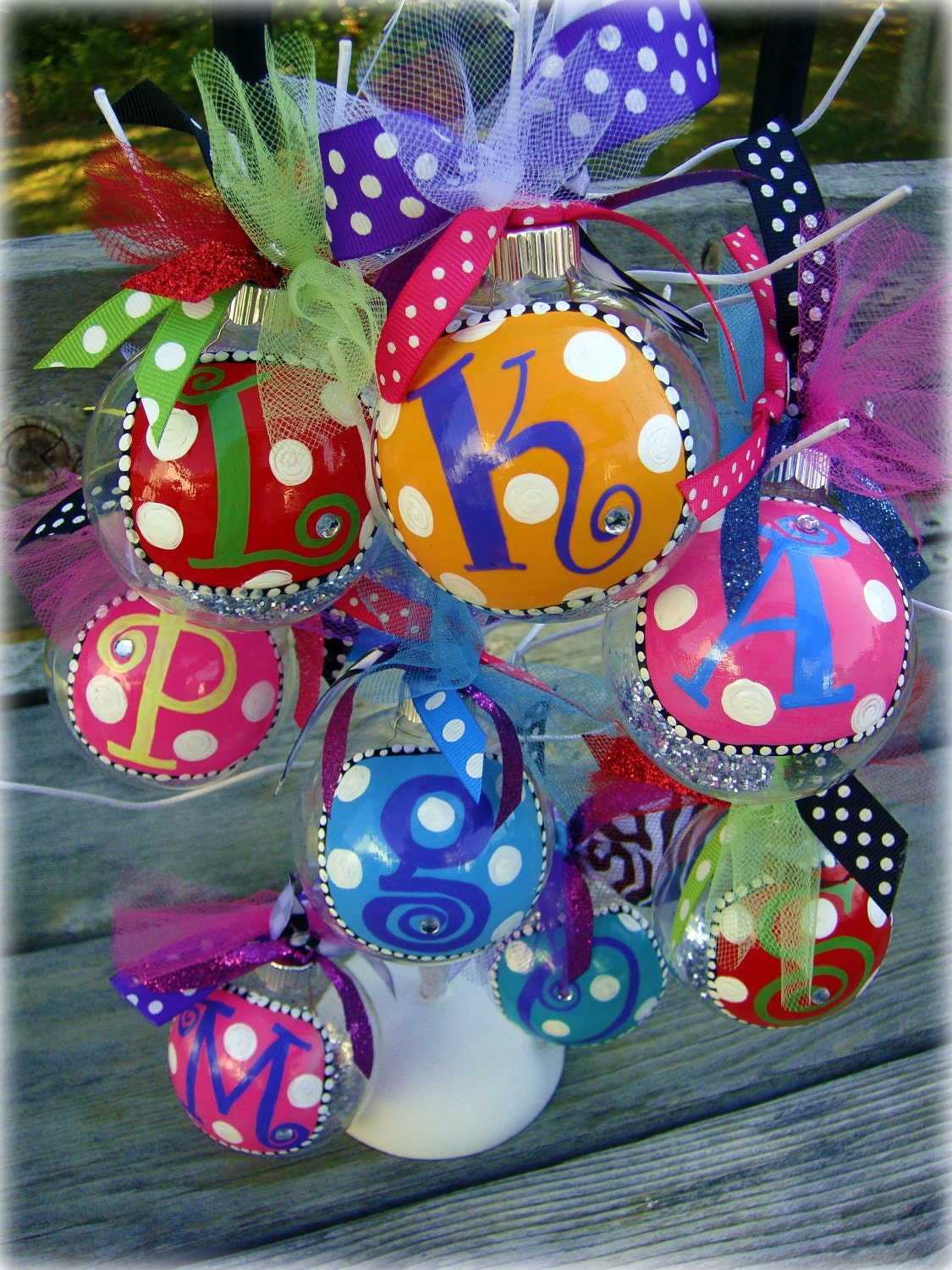 ZEBRA Print Letter Ornament