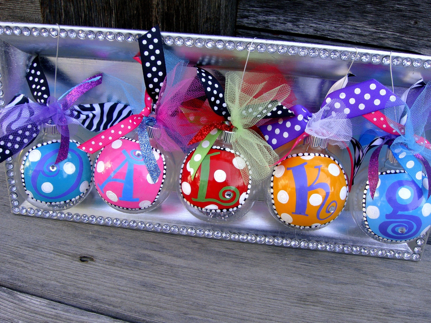 GLITTER Letter Ornaments
