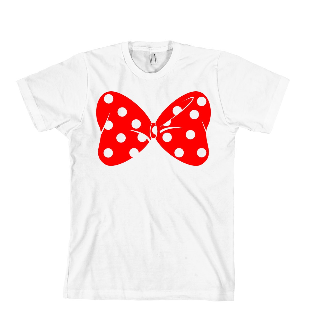 Minnie Bow T-Shirt - American Apparel Unisex Sizes S, M, L, XL - Custom Color