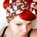 Bow style, Vintage Inspired Head Scarf, Butterflies, Summertime, Retro