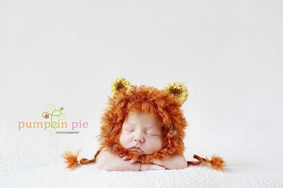 PDF Crochet Pattern/Tutorial-Baby Lion Hat