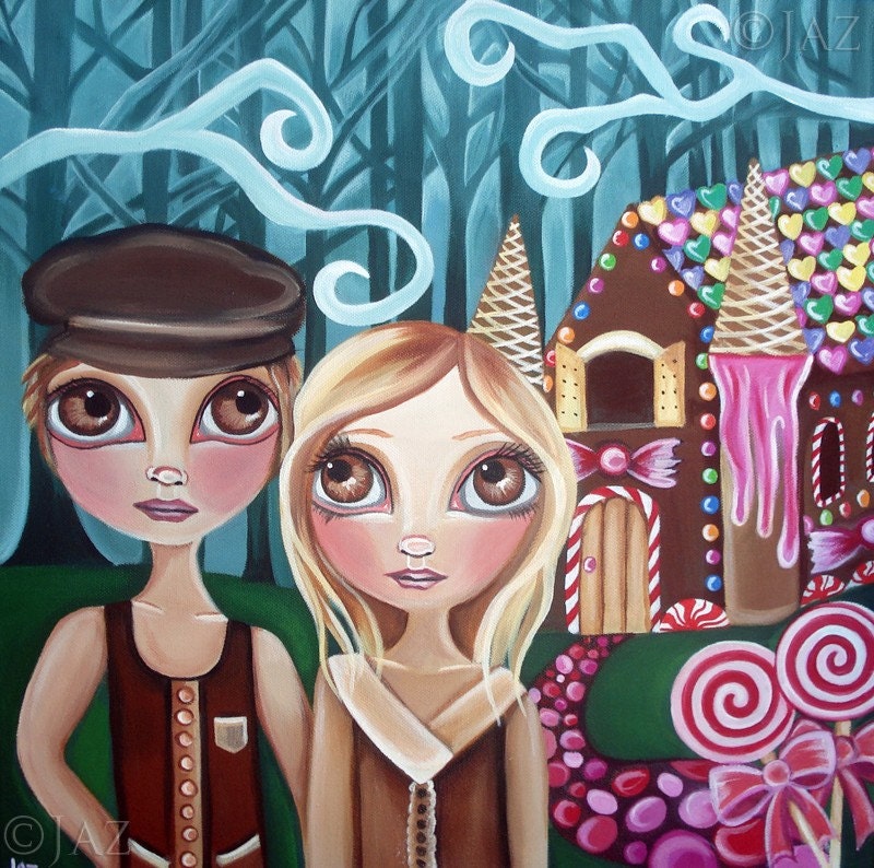SALE ART PRINT - Hansel and Gretel - by Jaz Higgins - 8x10