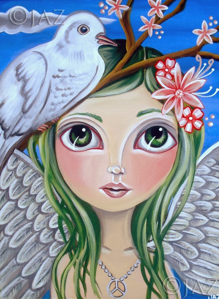 ART PRINT - Peace Angel  - by Jaz Higgins - 8x10