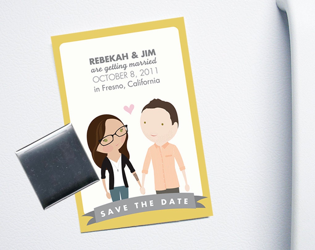 Save the Date Custom Cartoon printable design - Decree design