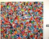 modern swirled dots wall hanging
