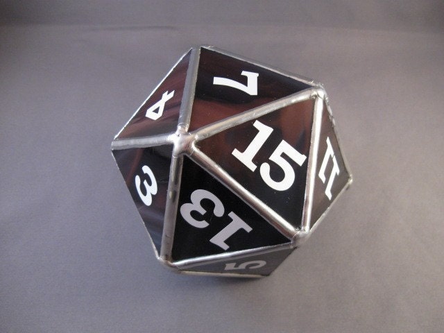 d20 in stained glass