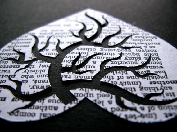 Pick A Word. Custom Definition PaperCut Mounted on Wooden Block. Original Hand Cut Dictionary Art by PaperCutWorks