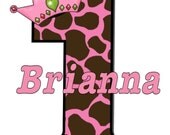 1st Birthday TShirt or Onesie, Zebra Print, Leopard Print, Cow Print, Giraffe Print, Birthday Number, ANY NUMBER AVAILABLE Il_170x135