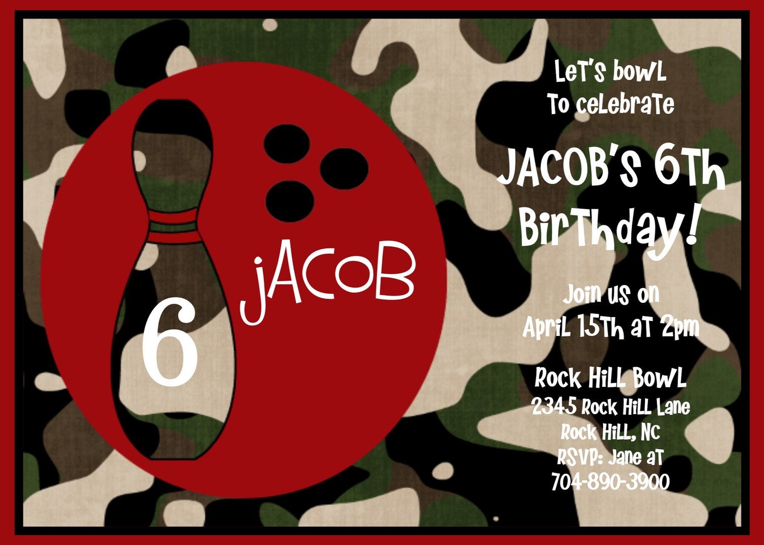 Bowling Birthday Invitation Bowling Party Birthday Invitation Bowling Birthday Invites Printable Il_170x135