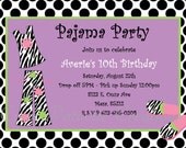 Pajama Party Invitation Pajama Party Birthday invitation Slumber Party Invitations Printable Digital Il_170x135