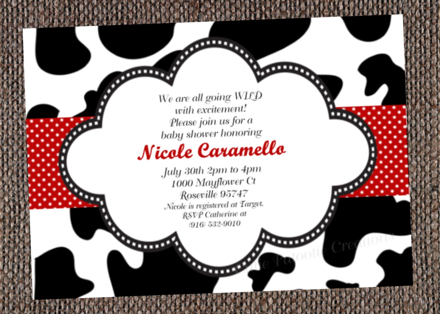 Black White Cow Print Baby Shower Invitation Cow Print Baby Shower Invitation Printable Il_170x135