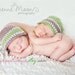 Little Handsome Twin Set of two hats Preemie-Newborn size
