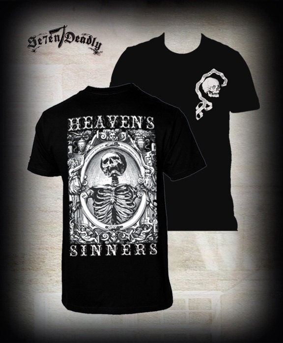 Mens Heaven's Sinners Black Tee