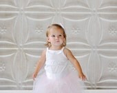 Pink Baby Tutu, newborn tutu, baby tutus, ivory tutu, sewn tutu,  chic tutus