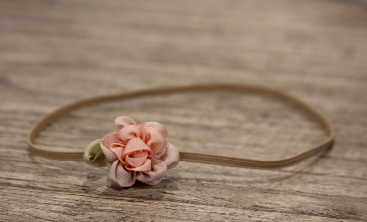 Newborn headband, baby headband, white Petite flower headband, skinny newborn photography prop