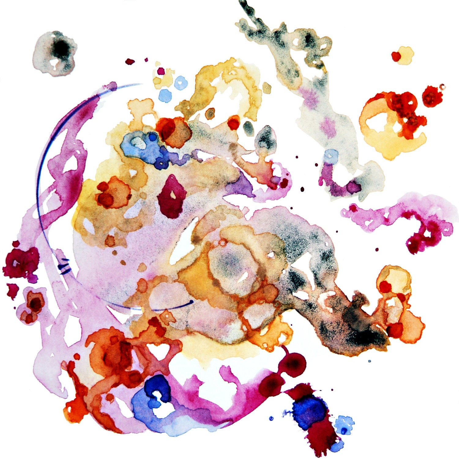 Watercolor, Watercolor Painting, Watercolor Abstract, Lavender Art, Boho Art, Pastel, Painting, Original Painting