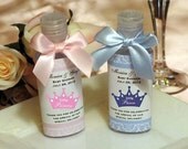 PRINCE PRINCESS baby shower hand sanitizer favors sanitizers pink blue lemon mint lavender girl boy