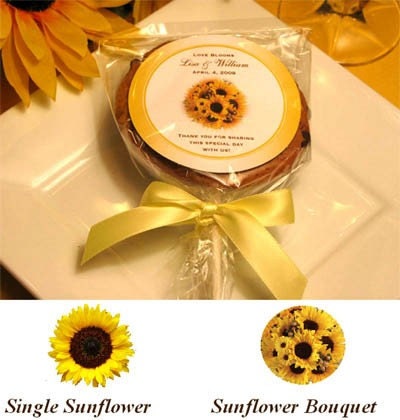 Bridal Shower Centerpieces on Sunflower Wedding Cookie Pop Favors Bridal Shower By Shadow090109