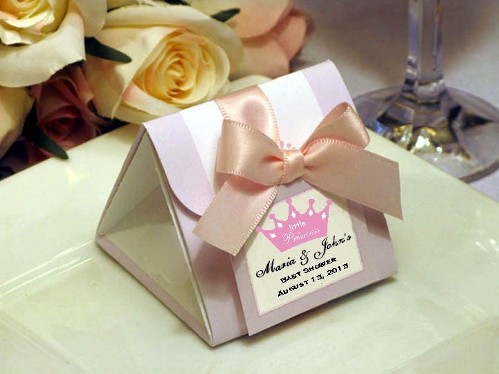 PRINCE PRINCESS baby shower origami favor boxes - Little Prince Little Princess