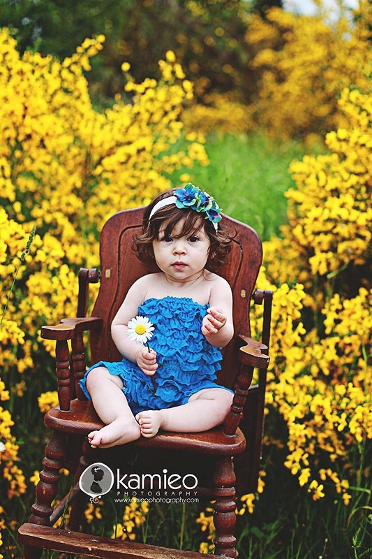 Girls Petti Ruffle Romper (sizes 6M to 5T) -- Many Colors