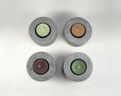 No.2  Round Concrete  Tea Light  Candle Holder - set of 4