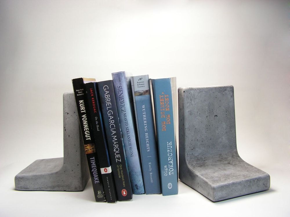 Modern Concrete Bookends