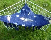 SALE Fleece Forest Corner Cave for Guinea Pigs w/ Fringe -- Space (M)