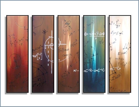15% Off Holiday Art SALE. Scientific Modern Art. Original Painting. Modern Abstract. Title"Inertia" by RenaeSchoeffelArt