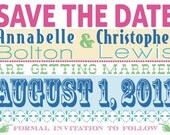 Save the Date or Wedding Invitation Retro Vintage Carnival