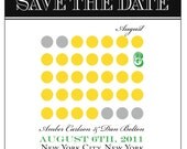Save the Date Elegant Dotted Calendar Page
