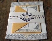 Vintage French Baroque Custom Wedding Invitation 1