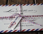 Vintage Save the Date Air Mail Custom