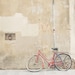 Bicycle photograph, Bike in Firenze - 5 x 5 fine art photography print - bicycle, Florence, red, street art, travel, home decor