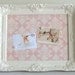 MAGNET BOARD Magnetic Board Shabby Chic Nursery Wall Decor Pink Cream Victorian Memory Board Vintage Style Picture Frame