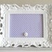Magnet Board Picture Frame Lavendar Lilac Purple and White Dot Polkadot Nursery Magnetic Decor Ornate 5x7 4x6 - - Ready to Ship