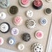 8 Extra Button Magnet or Push Pin Collection Set