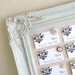 Framed Magnet Board Wedding ESCORT CARD HOLDER Picture Display Table Cards Shabby Chic Robins Egg Blue Wood Sign Decor
