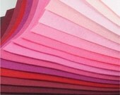 Felt Fabric - 15 Pinks and Reds