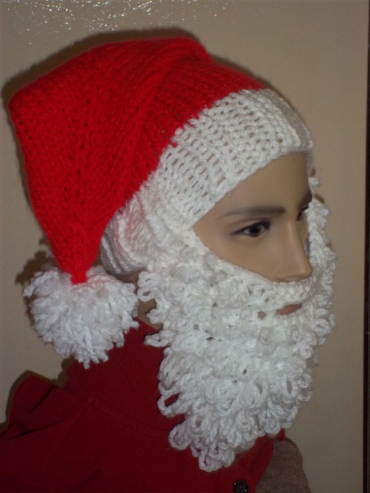 Santa Hat Bearded Stocking Hat
