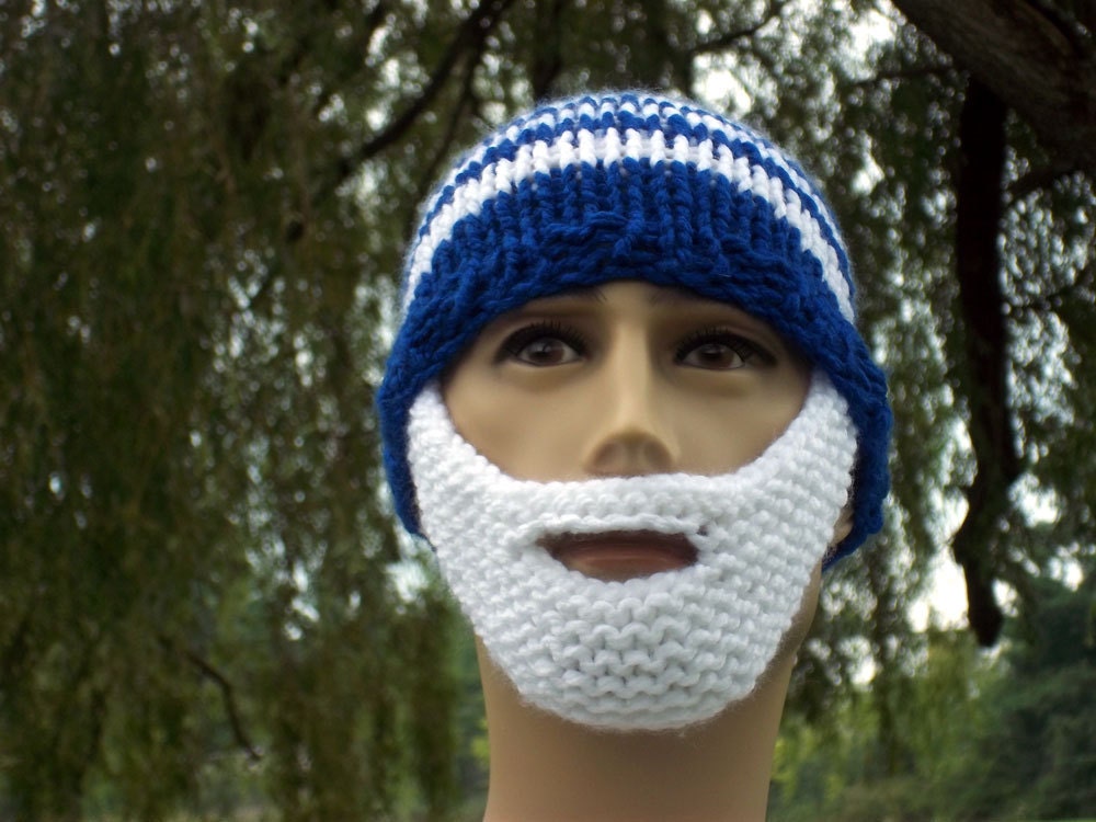 Bearded Beanie  Team Colors Indianapolis Colts
