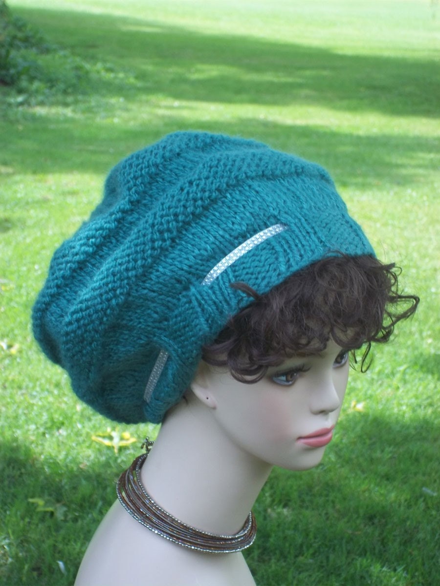 Pattern Knit Slouch Hat