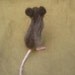 Needle felted gray mouse - poseable felted animal