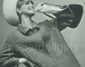 Fashion Magazine Ad, L'Officiel de La Couture et de la Mode de Paris, 1965, Jean Patou, Coat, Paper Ephemera, Wall Art