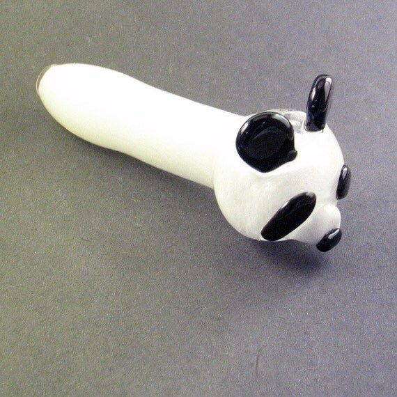 Glass Pipe - Panda Puffer - MADE TO ORDER - Hedcraft Glassworks-