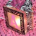 Personalized Zebra Print Lighted Glass Block