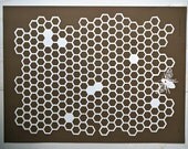 beehive papercut art