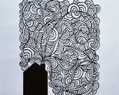 house cut paper art