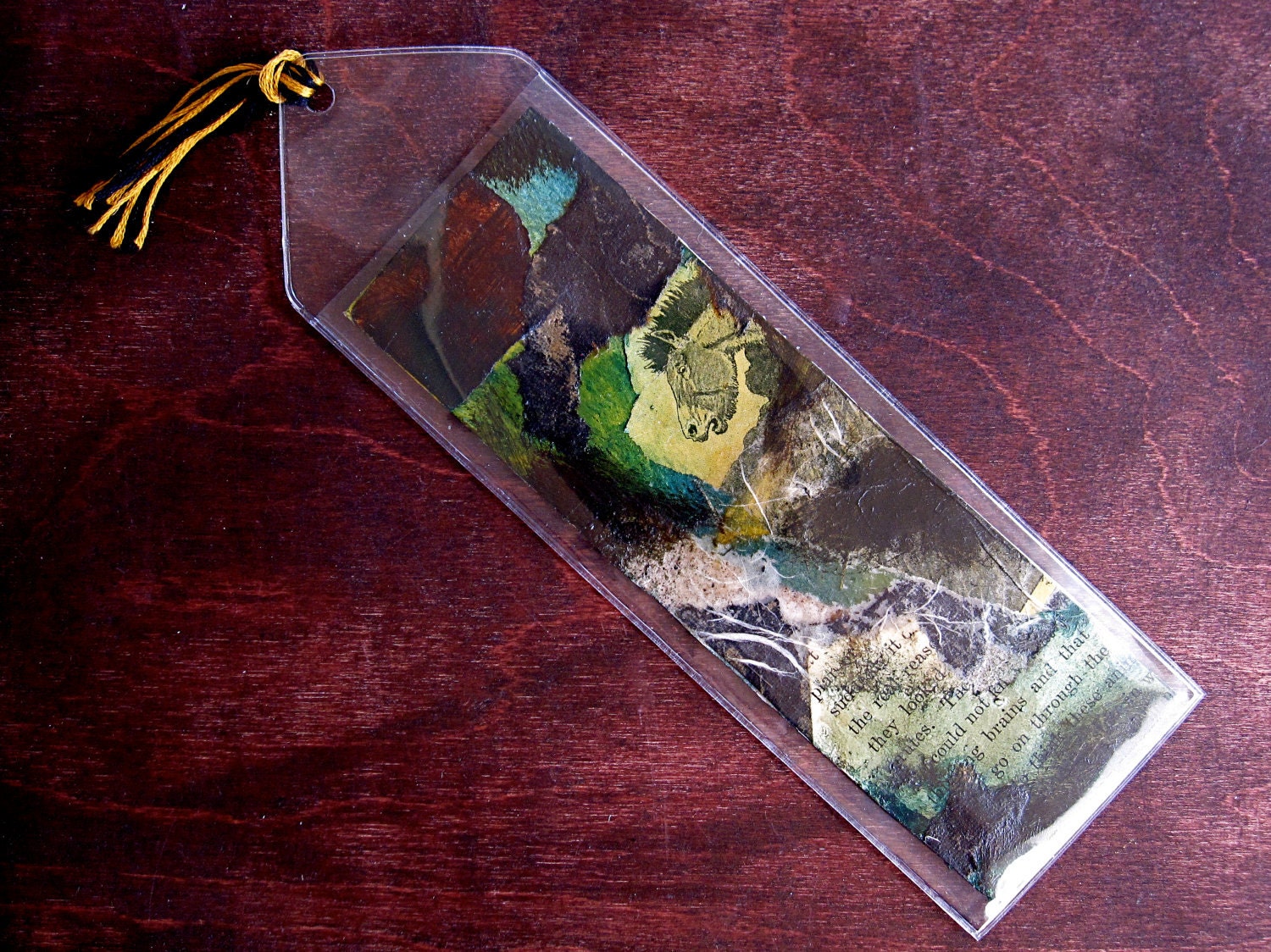 Art Bookmark - Og, Boy of Battle in Green, Brown, Golden Yellow, Black