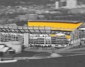 Pittsburgh heinz field art photo selective color - Heinz Field football stadium - Home of the Steelers - 8x10